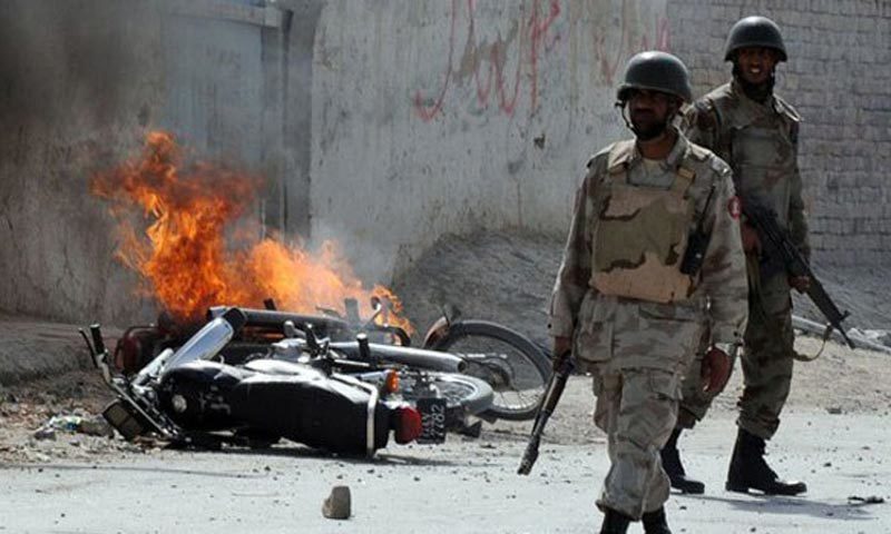 Two vehicle targeted in Quetta blast killed, six injured as FC v